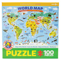 Kids World Map Puzzle 100