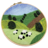 (closeout) Grazing Sheep Needle Felting Kit Deluxe with Foam Mat