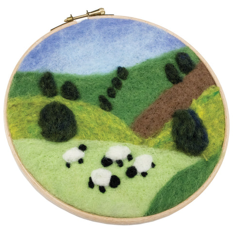 (closeout) Grazing Sheep Needle Felting Kit with Finger Guards