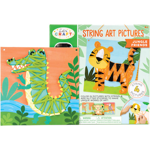 (closeout) String Art Pictures - Jungle Friends
